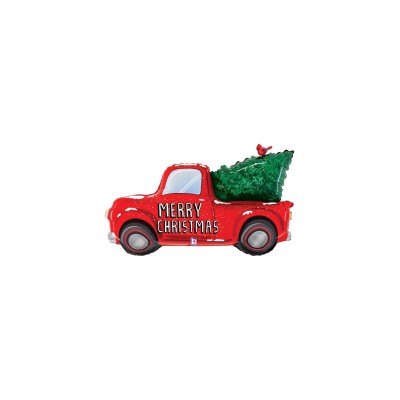GLOBO COCHE NAVIDAD CON ARBOL 41'