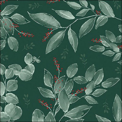 SERVILLETAS VERDE CON BERRIES 20 UND