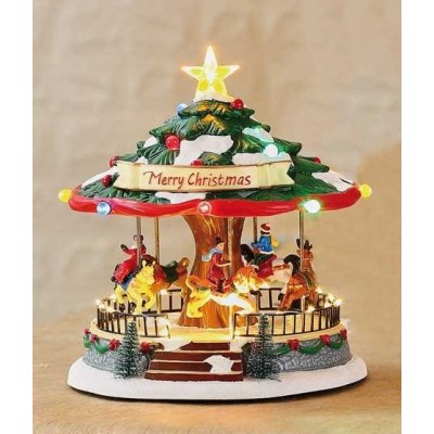 CARRUSEL NAVIDAD MUSICA Y MOV 25 CM
