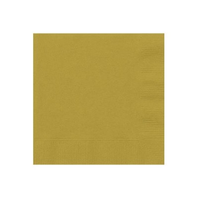 SERVILLETAS PEQUEÑAS ORO 25 CM 20 UND