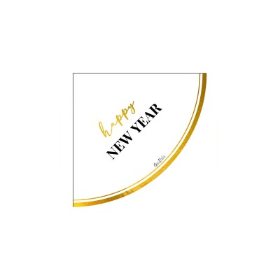 SERVILLETAS HAPPY NEW YEAR CLOCK 16 UND
