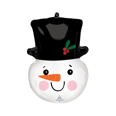 GLOBO CABEZA MUÑECO NIEVE 58 CM