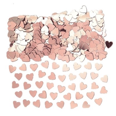 CONFETIS CORAZON ORO ROSA 14 GR