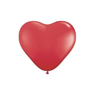 BOLSA 6 GLOBOS LATEX CORAZON 40 CM