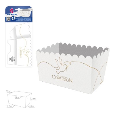 CAJA PALOMITAS RECTANGULAR COMUNION 3UND