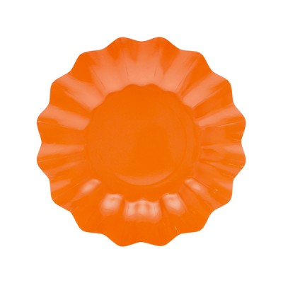 PLATOS CARTON 21 CM OLAS PAPAYA 8 UND