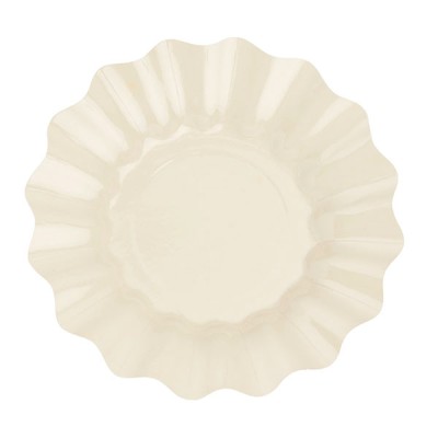 PLATO CARTON 21 CM OLAS IVORY 8 UND