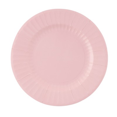 PLATOS ROSA BEBE 27 CM 8 UND - GIVI