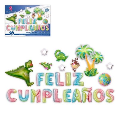 SET GLOBOS FOIL DINOSAURIOS