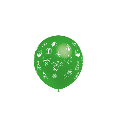 GLOBOS LATEX NAVIDAD 8 UND