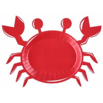 PLATOS CARTON CANGREJO 10 UND