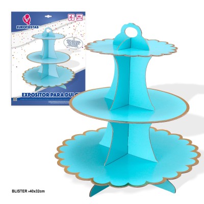 STAND MESA DULCE CARTON AZUL