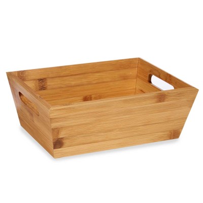CAJA BAMBU CON ASA 33 CM