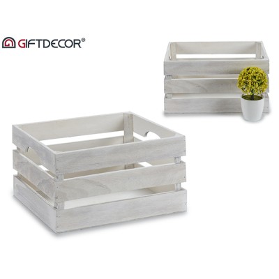 CAJA BLANCO ENVEJECIDO 31 CM