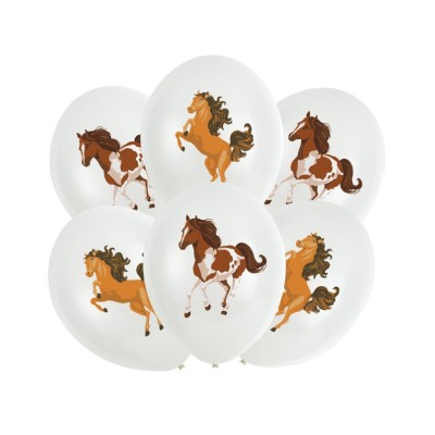 GLOBOS LATEX CABALLOS 6 UND