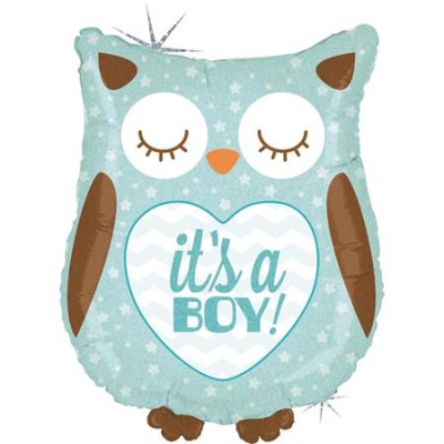 GLOBO FOIL BUHO ¨IT'S A BOY¨ 26'