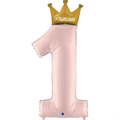 GLOBO NUMERO 1 PRINCESA ROSA 46'