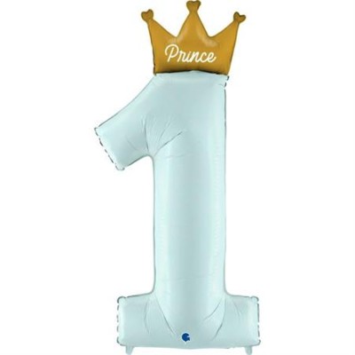 GLOBO NUMERO 1 PRINCE AZUL  46'