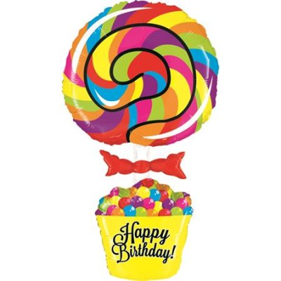 GLOBO PIRULETA HAPPY BIRTHDAY 40'