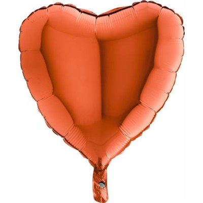 GLOBO CORAZON NARANJA 18'