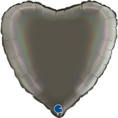 GLOBO CORAZON ARCOIRIS HOLOGRAFIC 18'