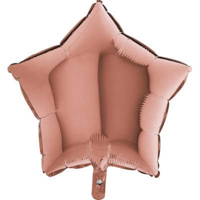 GLOBO ESTRELLA ROSA ORO 18'