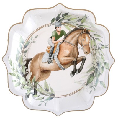 PLATOS CABALLOS ELEGANTE 10 UND 21 CM