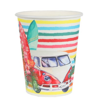 VASO CARTON ALOHA 10 UND
