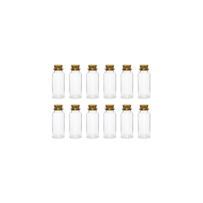 SET 12 MINI BOTELLAS CRISTAL 7.5 CM