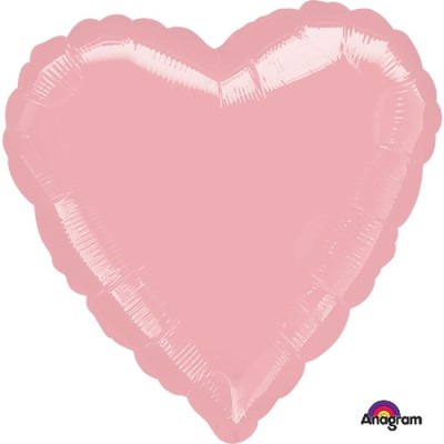 GLOBO CORAZON ROSA PASTEL 18'