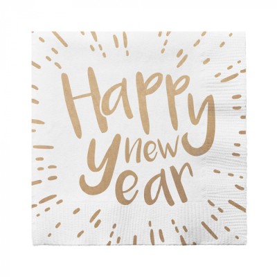 SERVILLETAS HAPPY NEW YEAR 20 UND