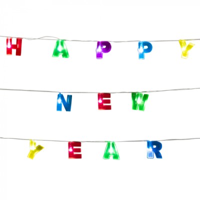 GUIRNALDA HAPPY NEW YEAR CON LUZ