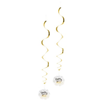 2 TIRAS DECO. ESPIRAL  HAPPY NEW YEAR