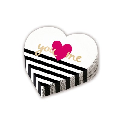 SERVILLETAS CORAZON ¨YOU & ME¨ 12 UND