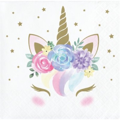 SERVILLETAS 25 CM UNICORN BABY 16 UND