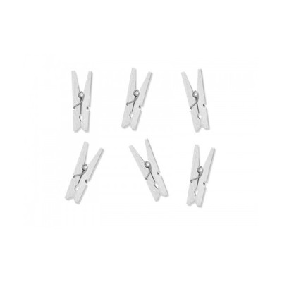 PACK PINZAS MADERA BLANCA 20 UND (3 CM)
