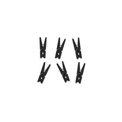 PACK PINZAS MADERA NEGRA 20 UND (3 CM)