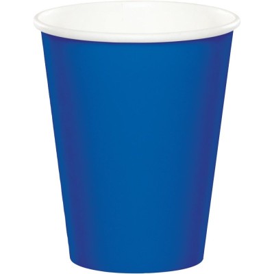 VASOS CARTON AZUL REY 8 UND 250 ML