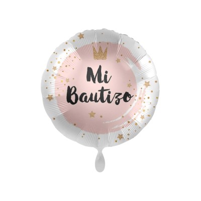 GLOBO FOIL MI BAUTIZO 18' ROSA