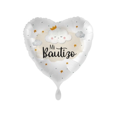 GLOBO FOIL CORAZON ¨MI BAUTIZO¨ 18'