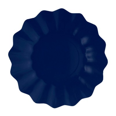PLATOS CARTON AZUL MARINO 27 CM 8 UND