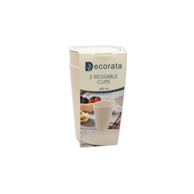 VASOS REUTILIZABLE 280 ML CREMA 2 UND