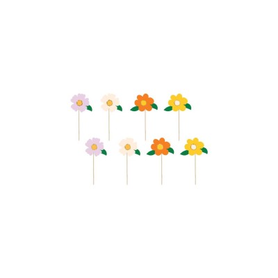 TOPPER CAKE FLORES 8 UND 13 CM