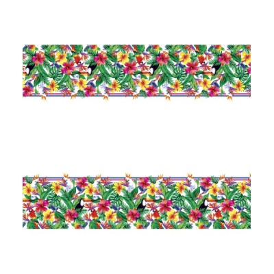 MANTEL PLASTICO RECTAGULAR TROPICAL 1.37X2.74
