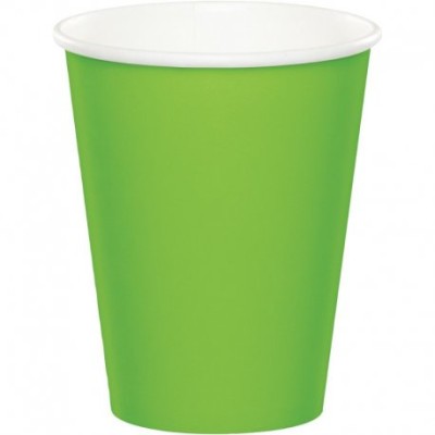 VASOS CARTON VERDE LIMA 8 UND