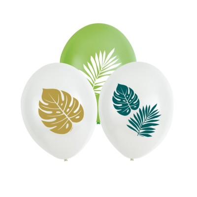 GLOBOS LATEX 27,5CM HOJAS 6 UND