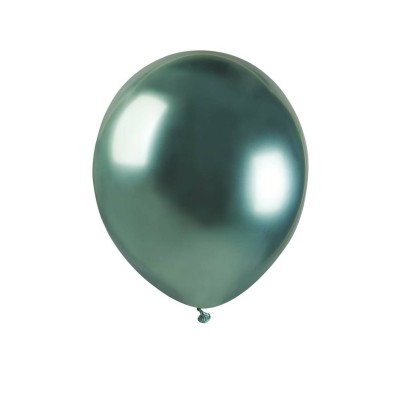GLOBOS LATEX 5'VERDE SHINY 100 UND