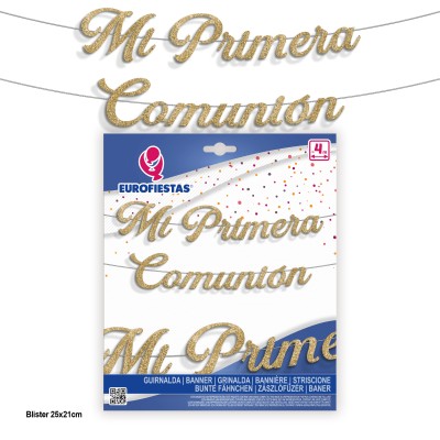 GUIRNALDA MI PRIMERA COMUNION ORO