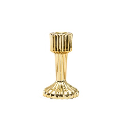 CANDELABRO ORO  CRISTAL 11 CM
