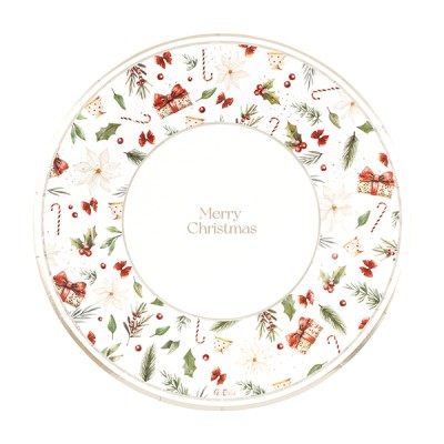 PLATO CARTON LITTLE CHRISTMAS 27 CM 8 UND